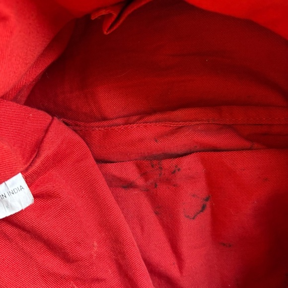 Vintage Embossed Red Leather Shoulder Bag with tassel - Picture 12 of 14